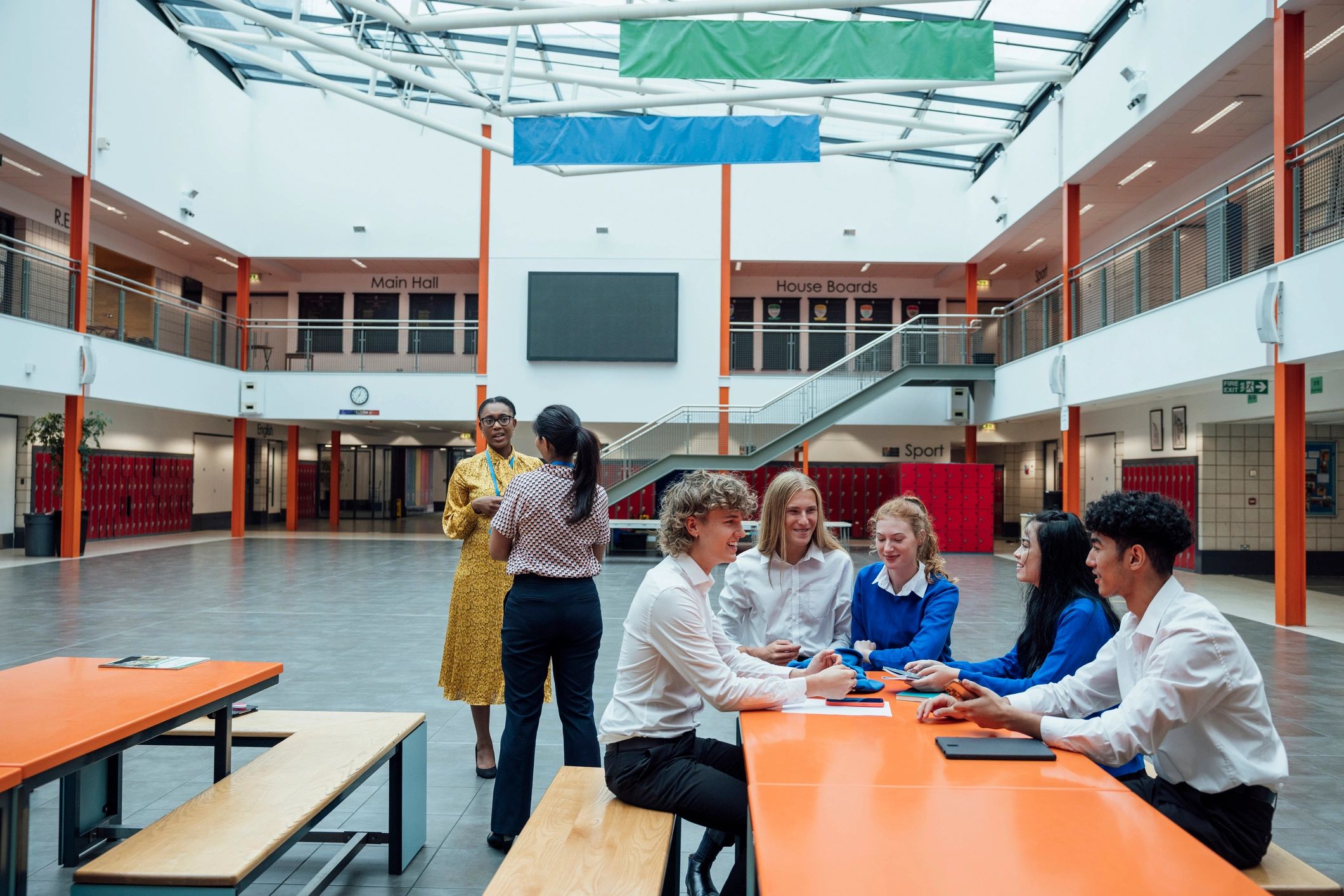 Students on campus during the school day